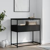 Vidaxl - Table console noir 75x40x75 cm bois d'ingénierie
