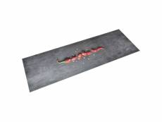 Vidaxl tapis de cuisine lavable poivre 60x180 cm