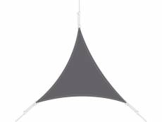 Voile d'ombrage triangle 4x4x4m ardoise