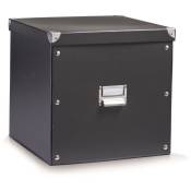Zeller - Boîte de rangement, 34x33x32 cm, couleur noir