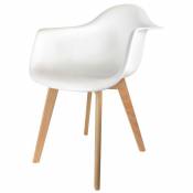 3S. x Home Chaise Enfant Scandinave Blanc Avec Accoudoirs BABY FJORD
