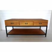 3S. x Home Table basse industrielle bois et métal