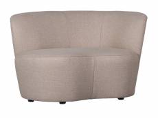 Banc droit - polyester - beige - 73x112x80 - woood exclusive - stone