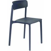 Boite A Design - Lot de 4 chaises en polypropylène Clive - Bleu