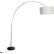 Booglamp xxl - Lampe arquée - 1 lumière - h 2250 mm - Acier - Moderne - éclairage intérieur - Salon - Acier - Qazqa