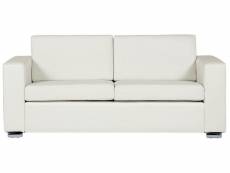 Canapé 3 places en cuir blanc helsinki 53032
