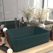 Design In - Vasque à poser Lavabo à poser pour salle de bain - Vert foncé mat 41x30x12 cm Céramique BV867345
