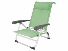 Eurotrail chaise de plage 2 en 1 acapulco vert menthe