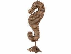 Figurine hippocampe en bois flotté