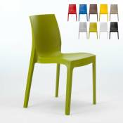 Grand Soleil - Chaise en polypropylène empilable Salle à Manger café bar Rome Couleur: Anis vert