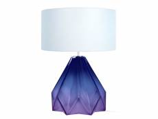 Helsinki - lampe a poser géométrique verre violet