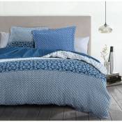 Home Linge Passion - la nuit berbere Parure de couette 100% coton - Bleu - 140 x 200 cm - Bleu