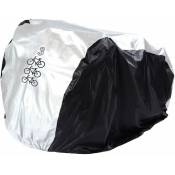 Jalleria - Housse de protection pour vélo étanche en polyester Argenté/noir (200 x 105 x 110 cm)