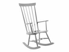 Jessie - chaise à bascule en bois massif laqué gris