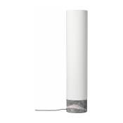 Lampadaire blanc base en marbre gris 80 cm Unbound