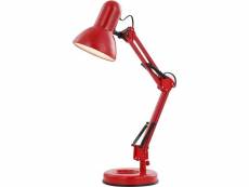 Lampe de bureau industrielle articulée famous rouge