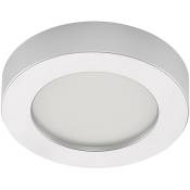 LED Plafonnier à intensité variable 'Edwina' en aluminium pour salle de bain - argent, blanc