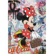 Meubletmoi - Tableau peinture Minnie 100 x 70 cm Pop Art - Magic mouse