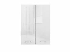 Nellio - armoire de toilette murale - meuble sdb à suspendre - dimensions 64x30x90 - rangement salle de bain - blanc