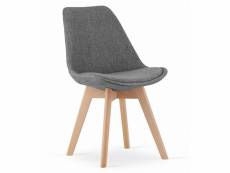 Norni - lot de 4 chaises de salle à manger - 48.5x54x84 cm - chaise de table style moderne - gris
