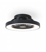Plafonnier ventilateur Tibet blanc noir 1 ampoule 18,5cm