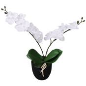 Plante artificielle avec pot Orchidée 30 cm Blanc