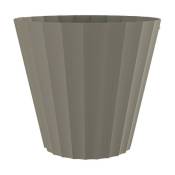 Plastiken - Pot de fleur doric ø22x20cm couleur taupe