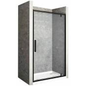 REA - porte de douche à entrouvrir rapid swing 90 - transparent/noir