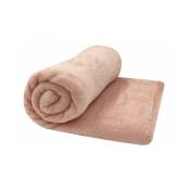 Rideaudiscount - Plaid Polaire 150 x 200 cm Grande Taille Tout Doux Rose - Rose