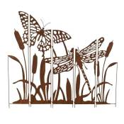 Silhouette décorative papillon et libellule 138 x