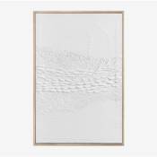 Sklum - Tableau Décoratif en Relief en Plâtre (60x90 cm) Usclat Blanc - Blanc