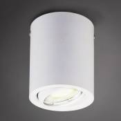 Spot blanc led en saillie, ampoule led GU10 5W incluse, spot plafond, éclairage plafond, 3000 Kelvin, blanc chaud - B.k.licht