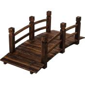 STILISTA® Pont en bois avec balustrade 150 x 65 x