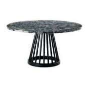 Table basse Fan / Marbre - Ø 90 cm - Tom Dixon gris en pierre
