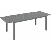 Table de jardin extensible 6-8 personnes dim. 180/240L x 94l x 73H cm alu gris - Gris