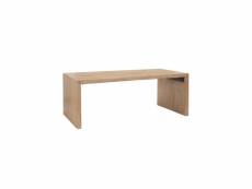 Table de repas rectangulaire bois de pin massif - peani - l 200 x l 100 x h 76 cm - neuf