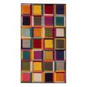 Tapis cubisme design en polypropylène multicolore 160x230