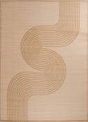Tapis extérieur réversible motif vague - Beige - 120x160 cm
