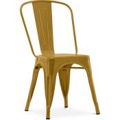 Tolix Style - Chaise de salle à manger - Design industriel - Acier - Nouvelle édition - Stylix Doré - Acier - Doré