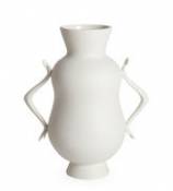 Vase Eve Double Bulb / Anses en forme de mains - Jonathan Adler blanc en céramique