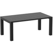 Vegas Table Extensible Intérieure, Extérieure 100x180/220 Noir - Noir - Garbar