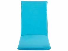 Vidaxl chaise longue pliable tissu oxford bleu