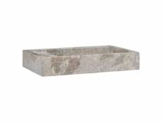 Vidaxl lavabo gris 58x39x10 cm marbre