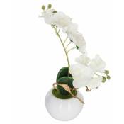 Atmosphera - Orchidée artificielle en pot, 25 cm