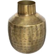Atmosphera - Vase Oasis - métal martelé - doré H15