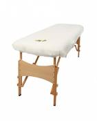 aztex Housse de protection pour table de massage classique, adaptée aux salons, spas et thérapeutes, avec ou sans trou facial, blanc - avec trou facia