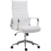Chaise de bureau ergonomique élégante avec des roues de type différentes couleurs colore : Blanc