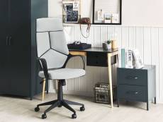 Chaise de bureau moderne noire et grise delight 77088