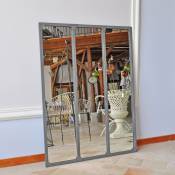 Chehoma - Miroir d'atelier gris 120x90cm - Gris