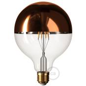 Classic Brilliance - Ampoule led Globe G125 Demi Sphère Cuivrée 7W 806Lm E27 2700K Dimmable
